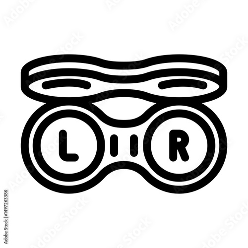 contact lenses optometry vision eye line icon vector illustration
