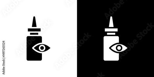 eye drop icon Vector in flat style. Collection silhouettes