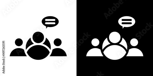 Expert opinion icon Vector in flat style. Collection silhouettes