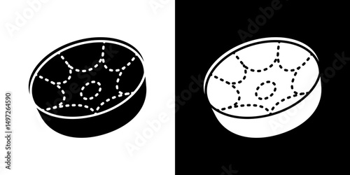 Drum steelpan icon Vector in flat style. Collection silhouettes