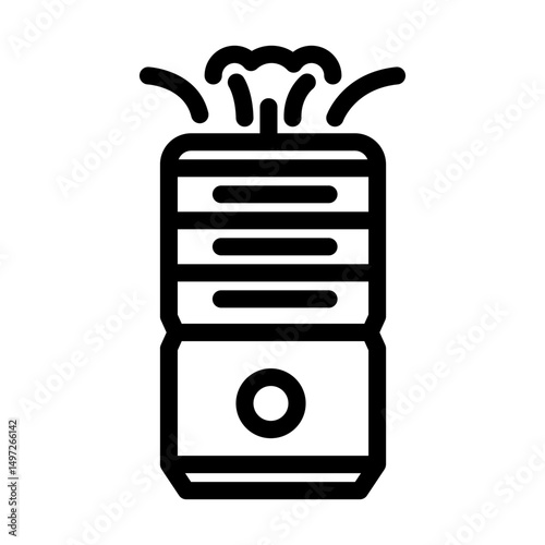 air purifier smart home line icon vector illustration