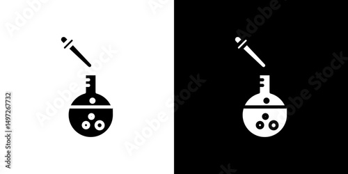 Chemical test icon Vector in flat style. Collection silhouettes