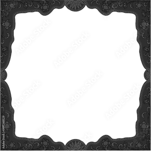 Floral ornamented frame; old style ornate decoration