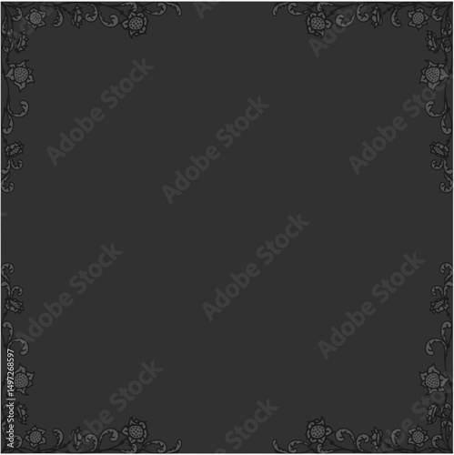 Floral ornamented frame; old style ornate decoration