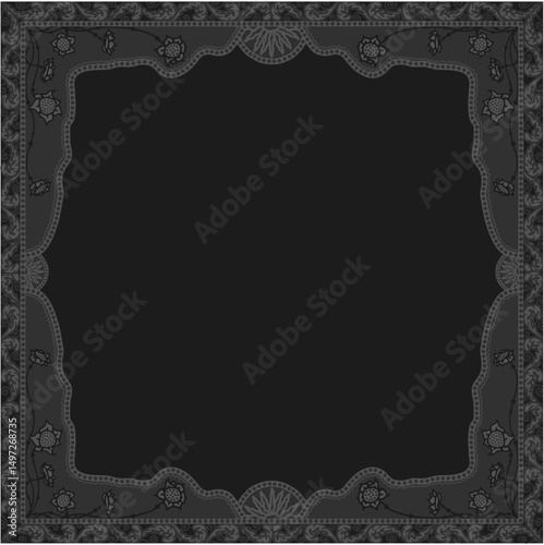 Floral ornamented frame; old style ornate decoration