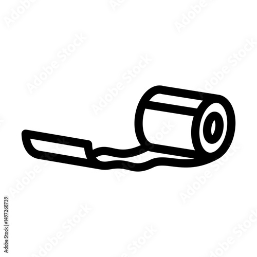 unrolling toilet paper line icon vector illustration