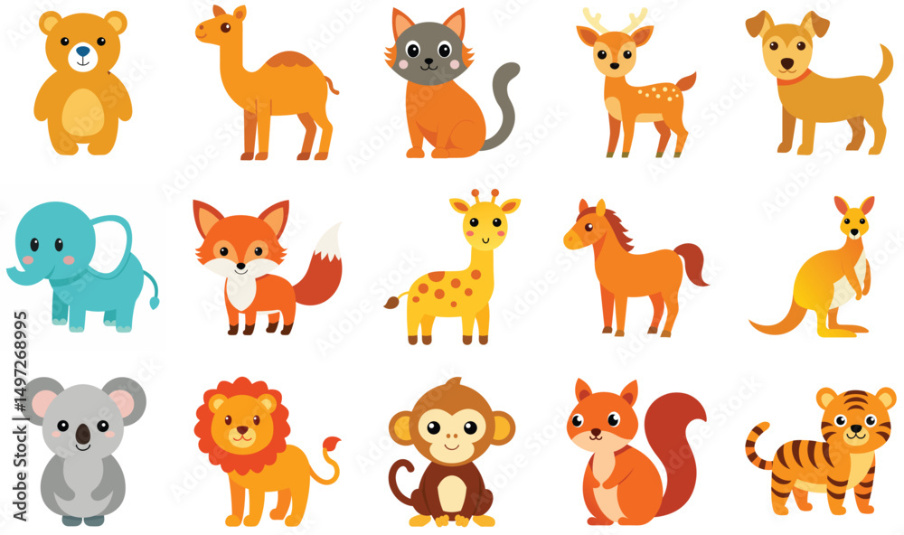 set of funny animals set of funny animals