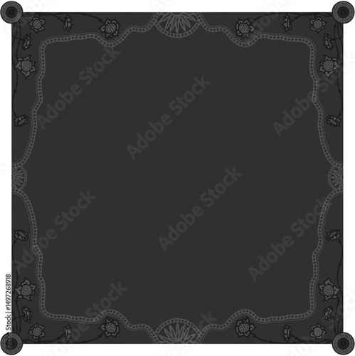Floral ornamented frame; old style ornate decoration