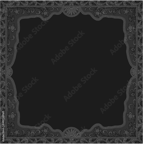 Floral ornamented frame; old style ornate decoration