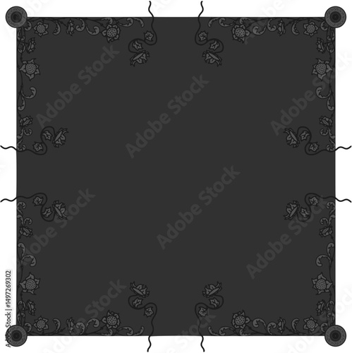 Floral ornamented frame; old style ornate decoration