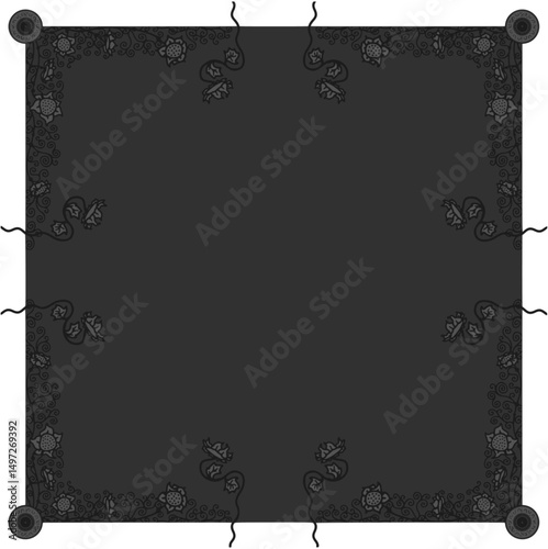 Floral ornamented frame; old style ornate decoration
