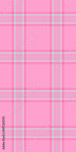 Party pattern vector plaid, simplicity tartan background texture. Calm seamless textile check fabric in pink and teal colors.