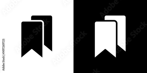 Bookmark icon Vector in flat style. Collection silhouettes