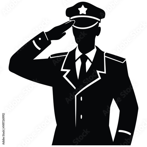 Soldier Saluting on Duty