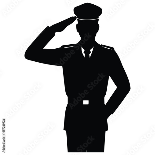 Soldier Saluting on Duty
