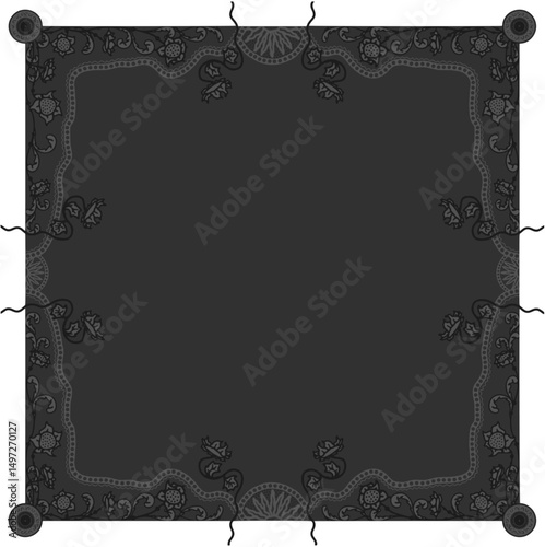 Floral ornamented frame; old style ornate decoration