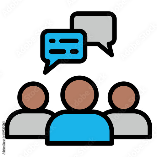 Team Chat  Icon Element For Design