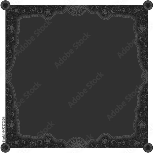 Floral ornamented frame; old style ornate decoration