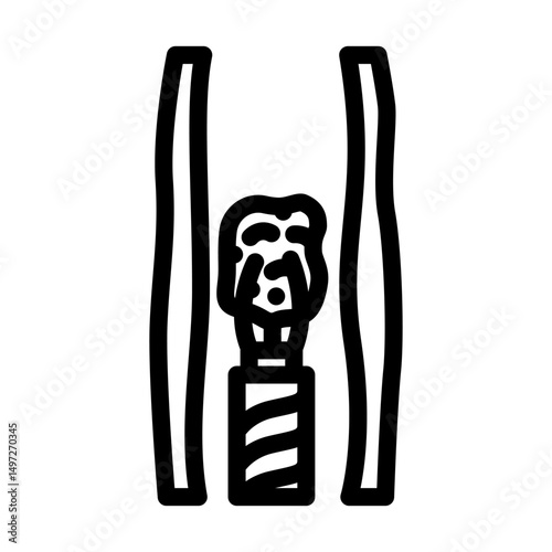 ureteroscopy urology line icon vector illustration photo