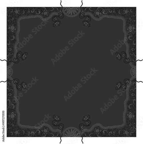 Floral ornamented frame; old style ornate decoration