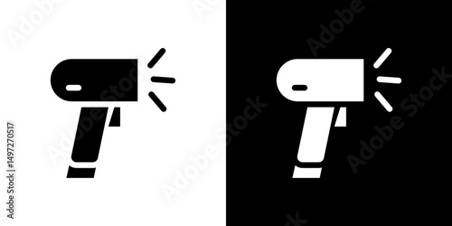 Barcode scanner icon Vector in flat style. Collection silhouettes