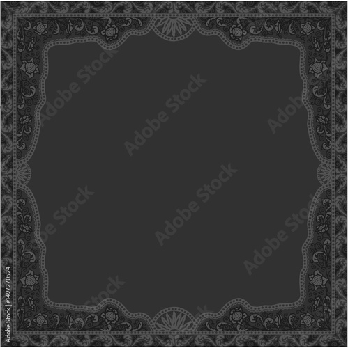 Floral ornamented frame; old style ornate decoration