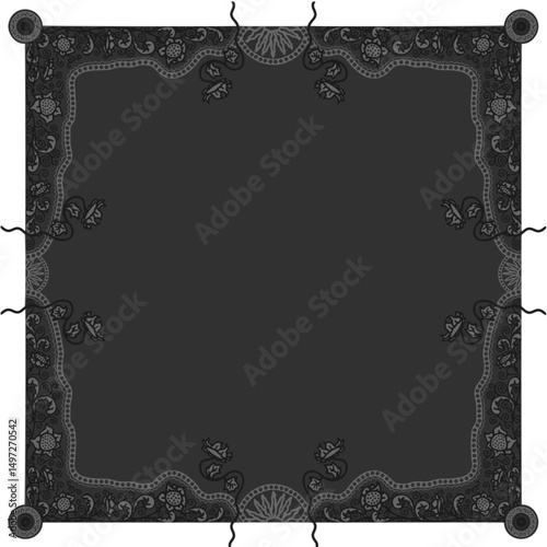 Floral ornamented frame; old style ornate decoration
