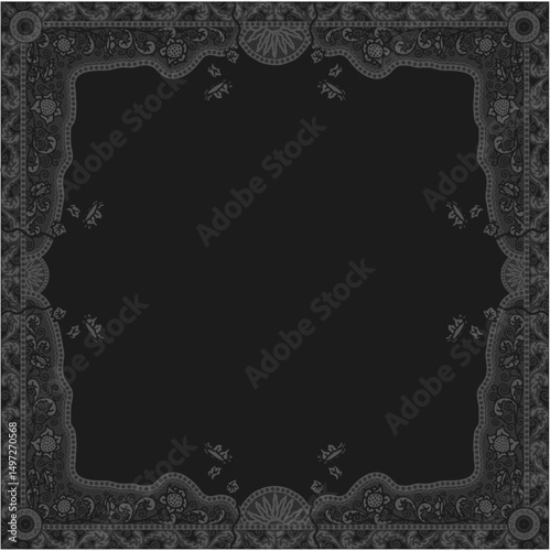 Floral ornamented frame; old style ornate decoration