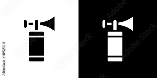 Air horn icon Vector in flat style. Collection silhouettes
