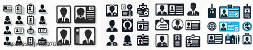 Vector silhouette of id card