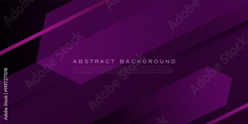 Abstract dark purple dynamic background. Overlap shape pattern with lights. Eps10 vector