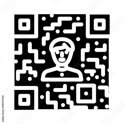 referral code affiliate program glyph icon vector illustration