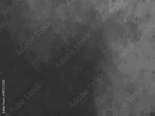 White Abstract Stucco Texture Banner. Premium Light Gray Background with copy-space. Abstract grunge design background of concrete wall texture, Monochrome ink effect water color illustration. 