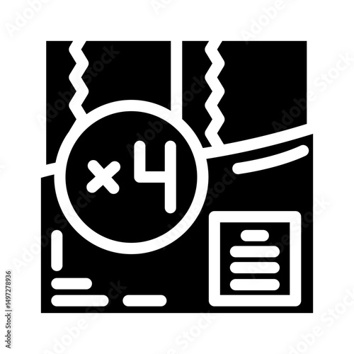 four pack toilet paper glyph icon vector illustration