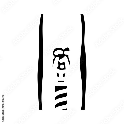 ureteroscopy urology glyph icon vector illustration