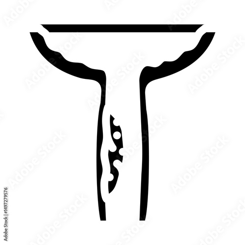 urethral stricture urology glyph icon vector illustration