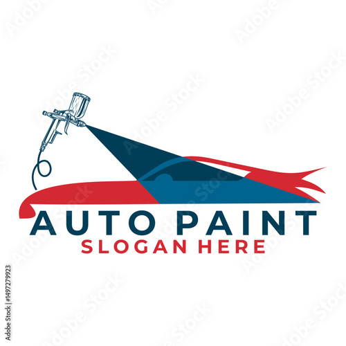 Car Spray logo design vector template. Car Paint logo design icon
