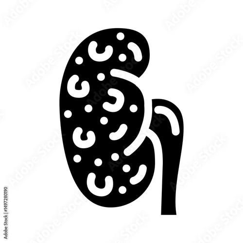 renal failure urology glyph icon vector illustration