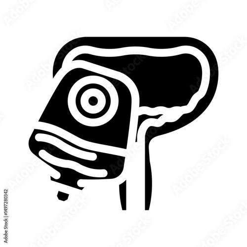 urostomy urology glyph icon vector illustration