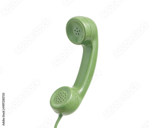 green telephone isolated on transparent or white background png

