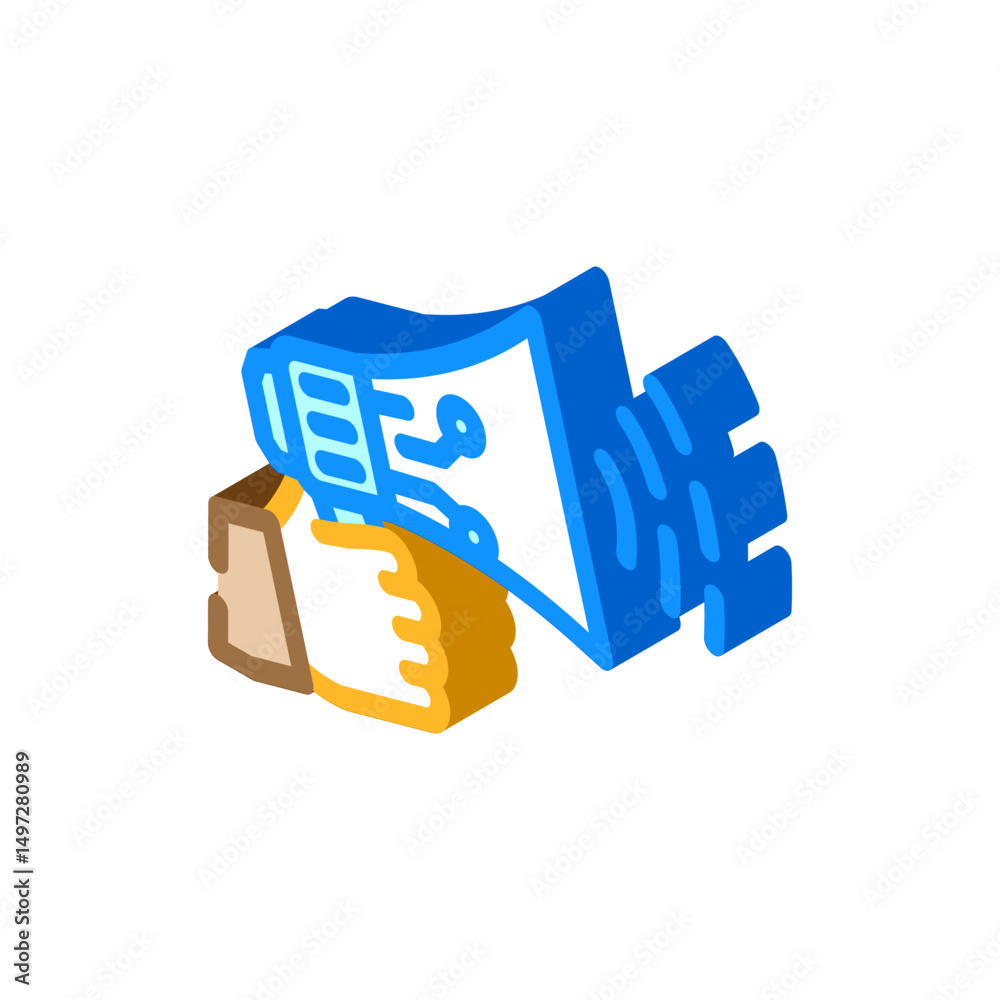 Fototapeta premium referral program invite isometric icon vector illustration