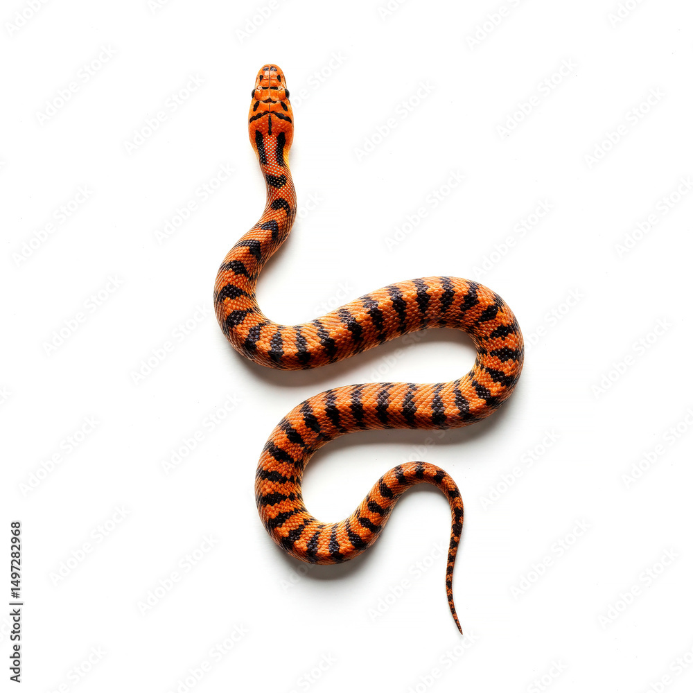 Naklejka premium Snake on a white background