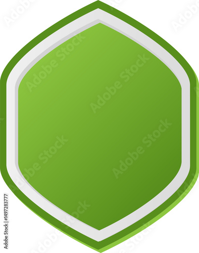 Shapes of Islamic ornament frames and badges in a green gradient