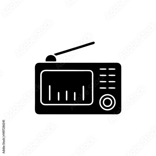 creative details Touchscreen radio icon vector illustration 
