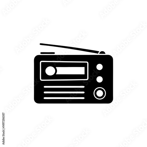 creative details Touchscreen radio icon vector illustration 