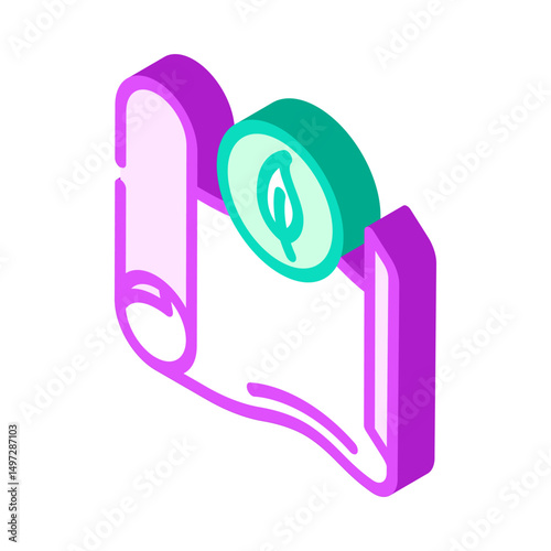 eco friendly yoga mat outdoor fitness isometric icon vector illustration
