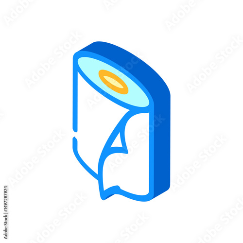 roll toilet paper isometric icon vector illustration