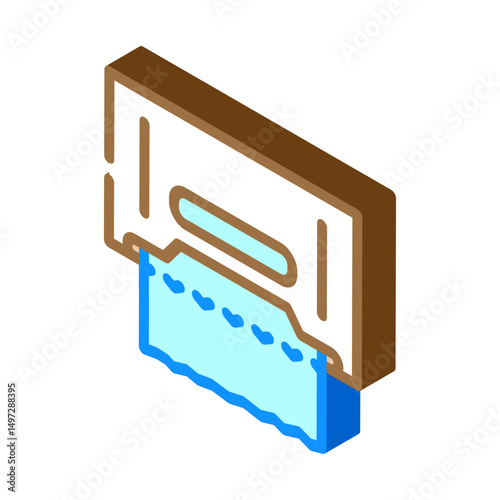 toilet paper dispenser isometric icon vector illustration