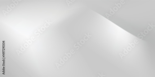 Silver foil background with metal mirror texture. Chrome gradient surface with light gloss  modern