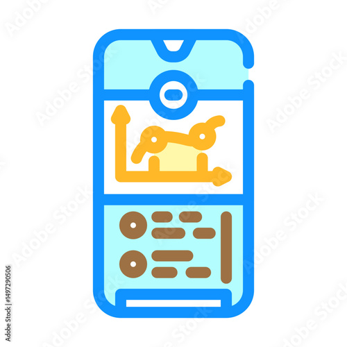 micro investment app fintech color icon vector illustration